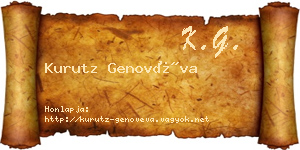 Kurutz Genovéva névjegykártya